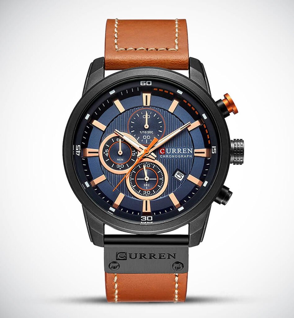 Curren 8291-Watch Ideas-Brown-Black