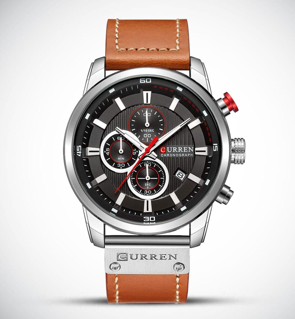 Curren 8291-Watch Ideas-Brown-Silver