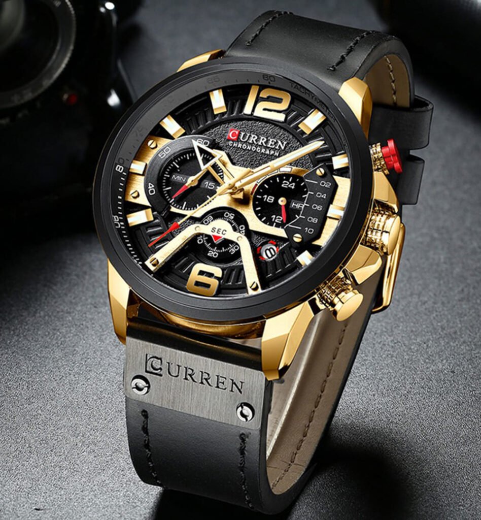 Curren 8329-Watch Ideas-Black-Gold