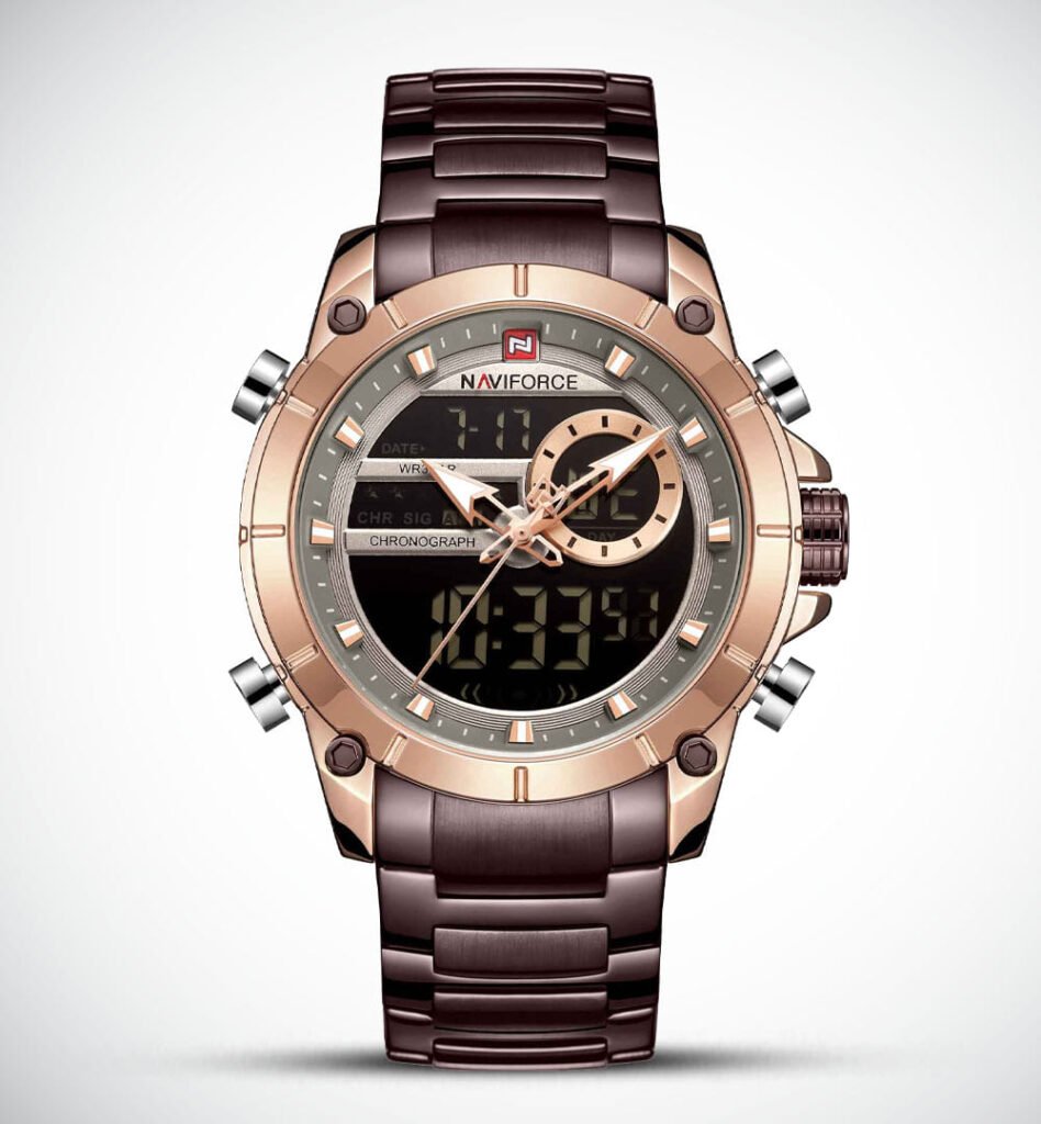 Naviforce NF9163-Watch Ideas-Brown-Bronze