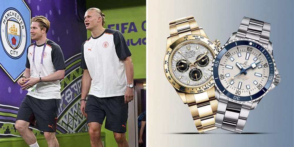 Haaland Erling & Kevin De Bruyne - Rolex Daytona “Meteorite Panda” Dial ref. 116508 & Breitling Superocean Automatic