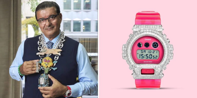 Jacob Arabo - Pink Casio G-Shock x NIGO White Gold Diamond Watch