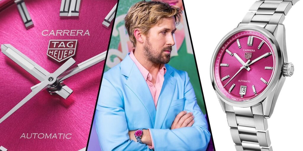 Ryan Gosling Adds a Pop of Pink with Tag Heuer’s Carrera Date