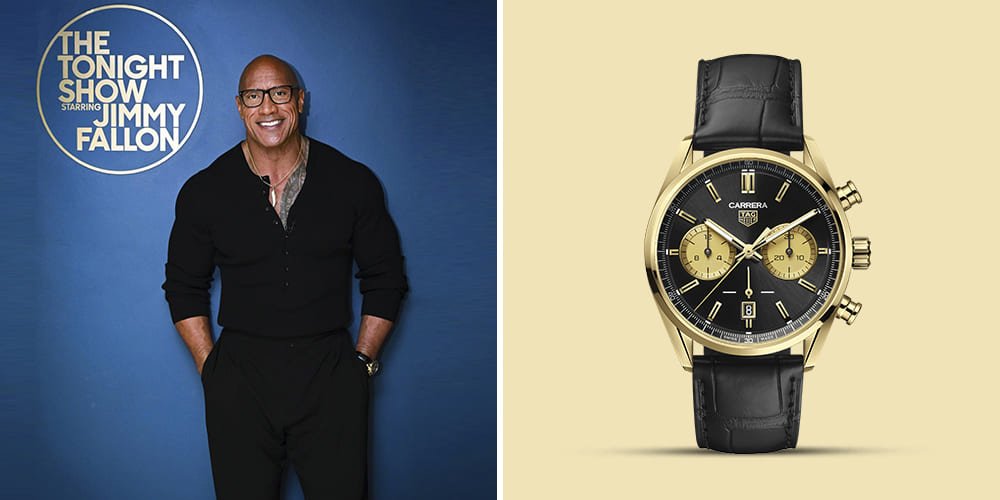 The Rock, Dazzles on The Tonight Show With a TAG Heuer Carrera